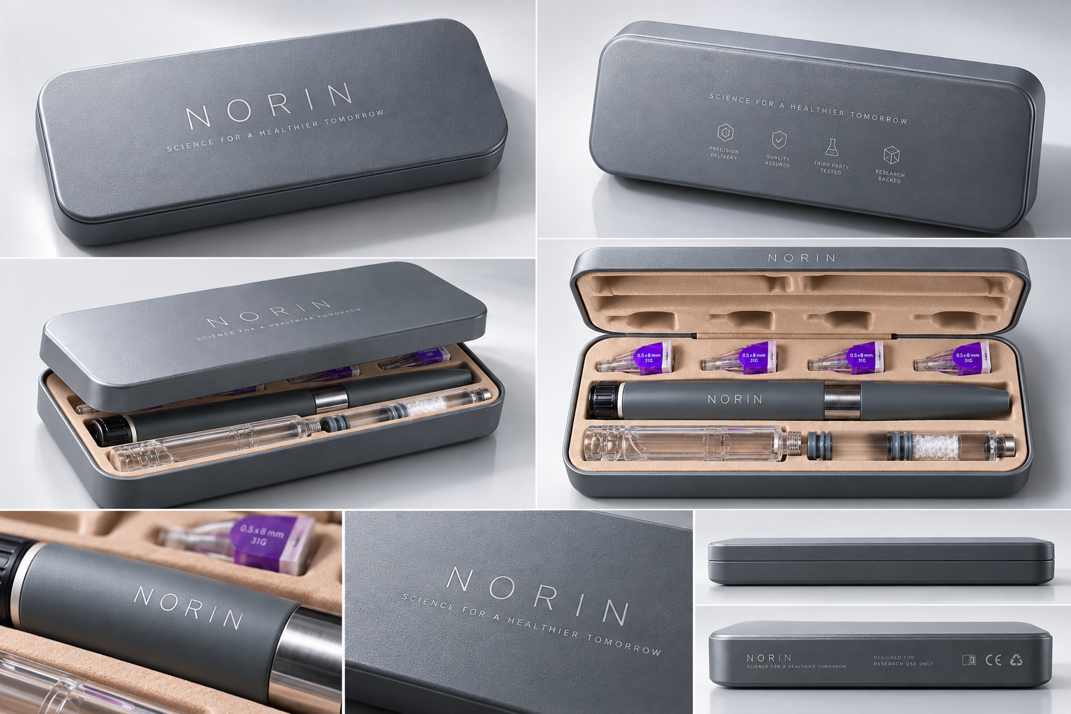 NORIN case shown open, closed and from multiple angles